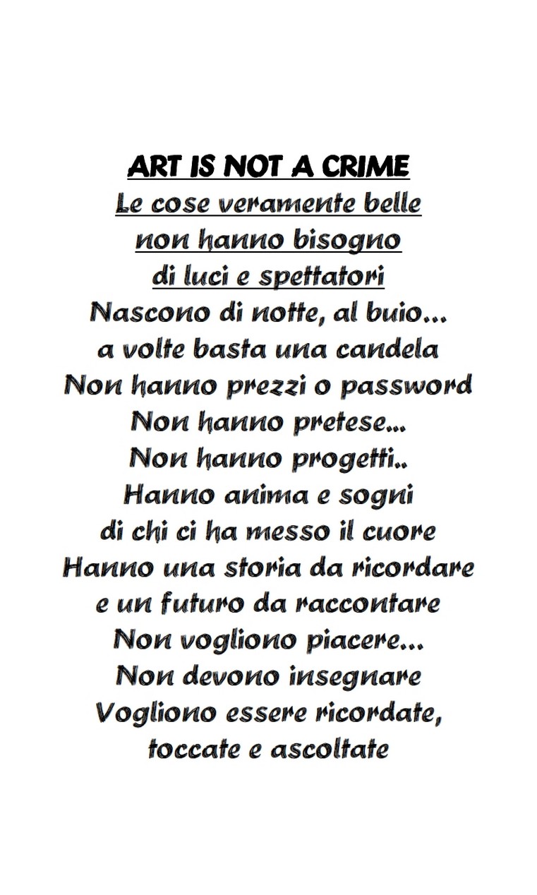 "ART IS NOT A CRIME" - immagine 4