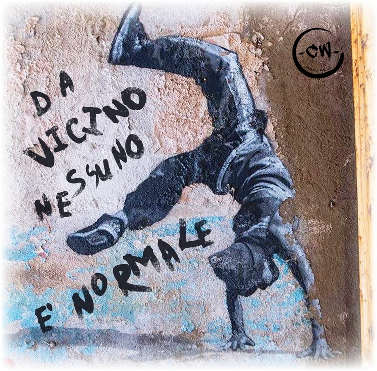 FELPA SGARZATA "DA VICINO NESSUNO E' NORMALE" - immagine 3